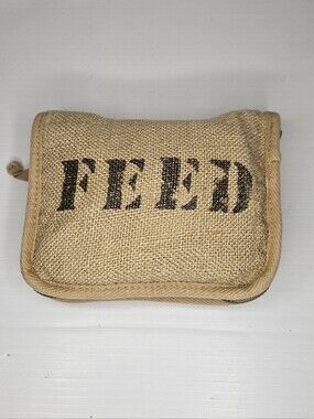 Rare FEED x National Geographic FEED 100 Canvas Burlap Packable Collapsible Tote